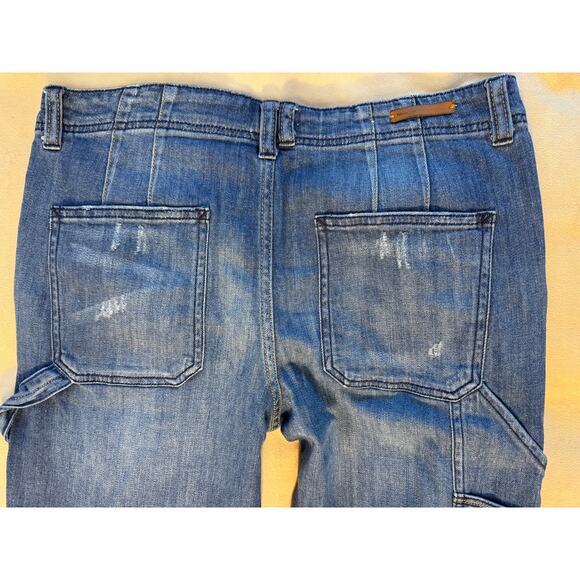 Anthropologie Pilcro Carpenter Jeans Utility Painter Denim Size 28 8 - Picture 2 of 13